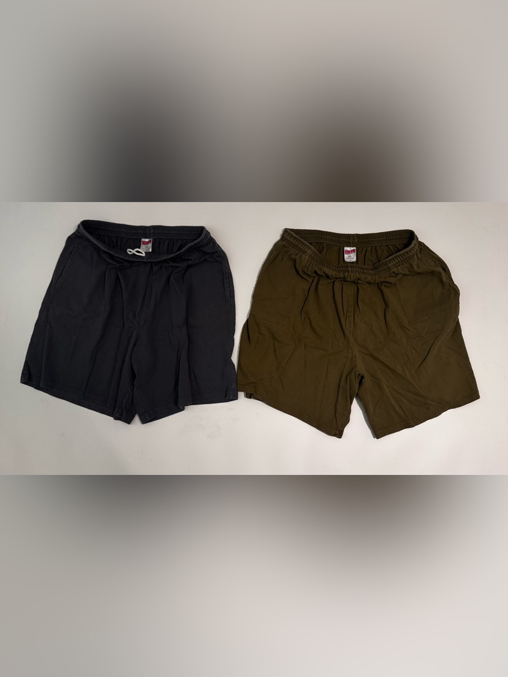 Soffe Men's Athletic Shorts in Olive and Black